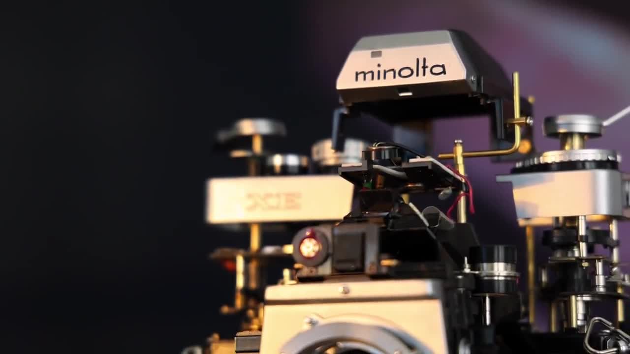 Disassembled Mechanical Film Camera, Deconstructed Minolta