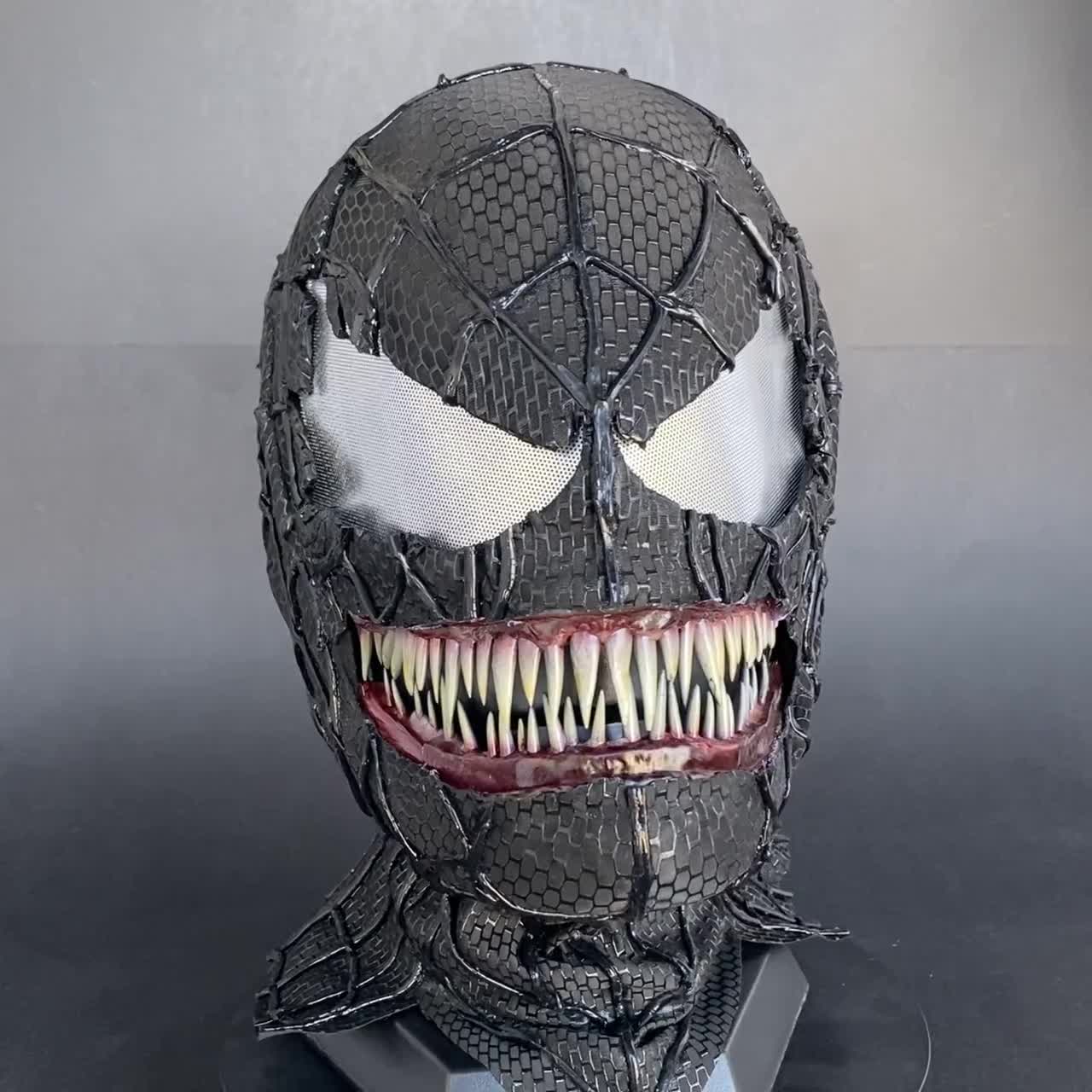 【スパイダーマン】新品 ブラックスパイダーマン ヴェノム マスク サムライミ版 スパイダーマン】新品 ブラックスパイダーマン ヴェノム マスク