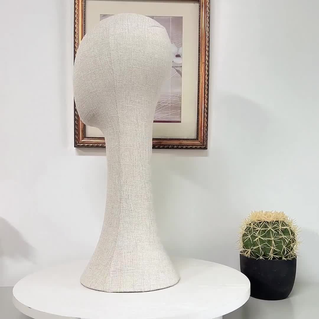 Pinnable Linen Mannequin Head: Vintage Style Jewelry, Wig, Hat