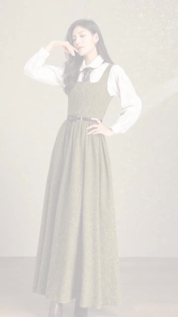 Wool Dress, Winter Wool Pinafore Dress Women, Sleeveless
