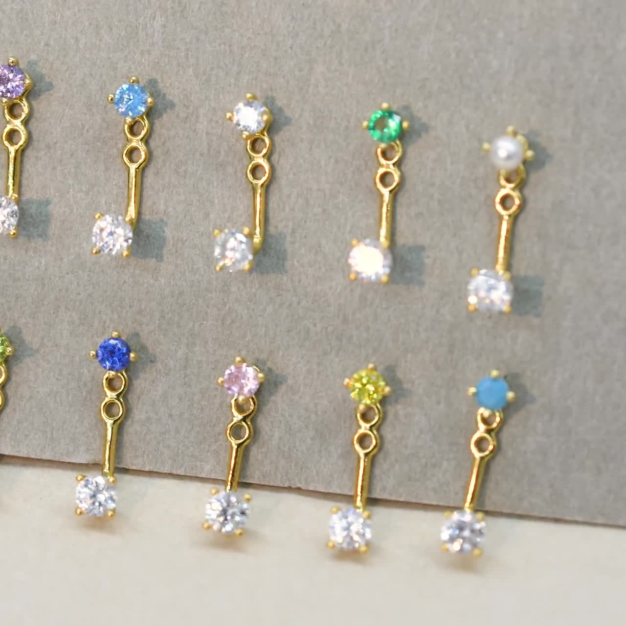 ★TATIANA★ Silver 9252SET Petite Birthstone Ear Jacket Earr 81vg1cumntL._UY1000_.jpg